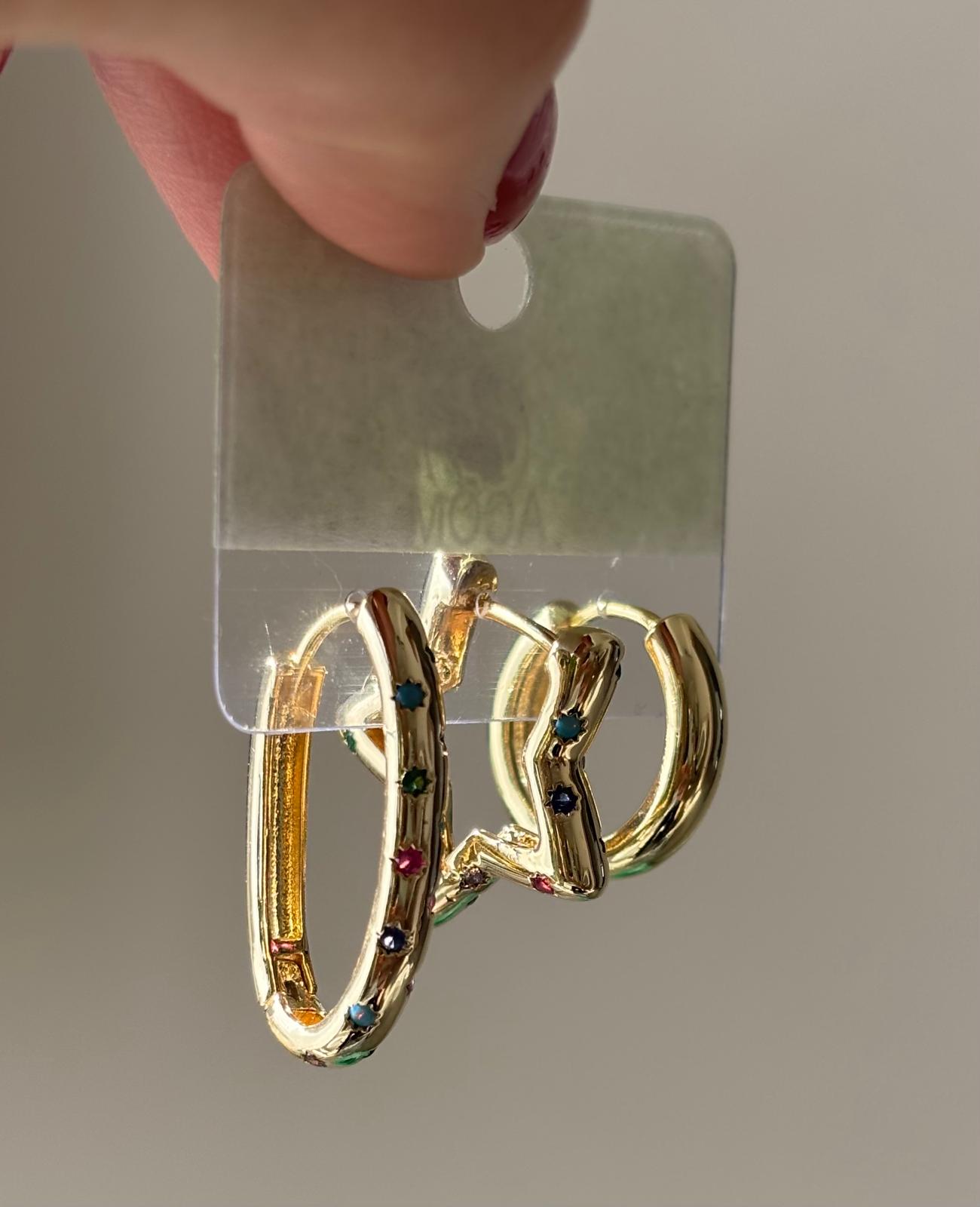 Üçlü Kombin Küpe