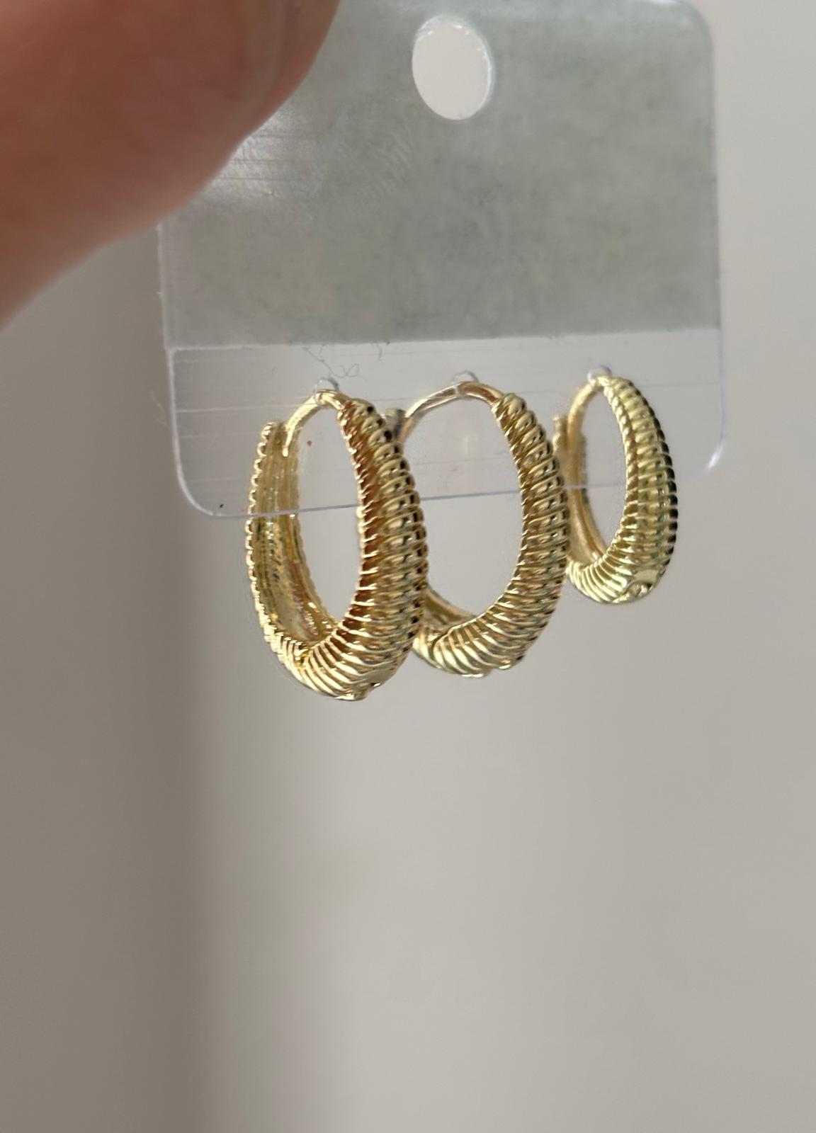 Üçlü Kombin Halka Küpe