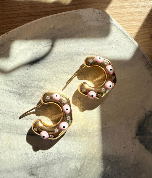 Gold Pembe Küpe