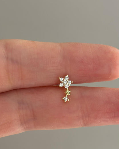 Three Flowers Piercing